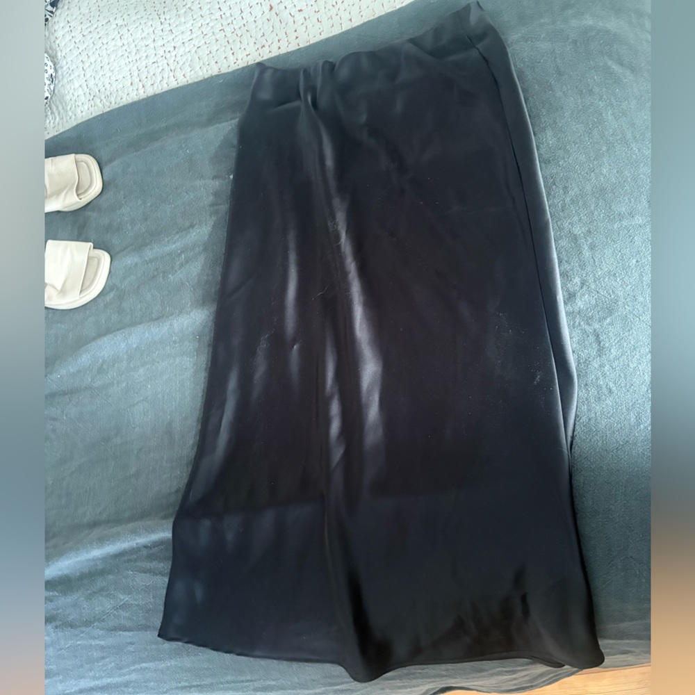 Zara Black silk skirt